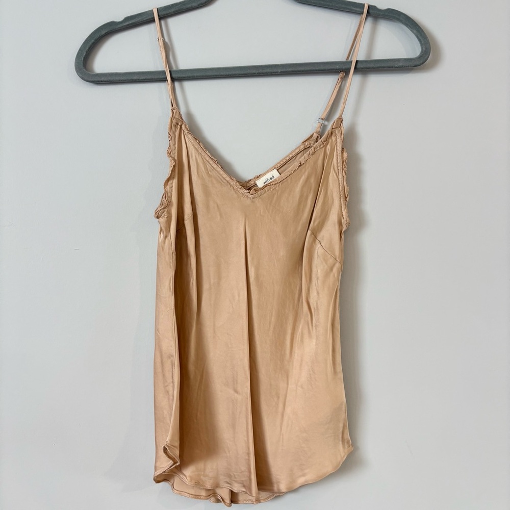 Wilfred Aritzia Beige Silk Camisole Tank Top